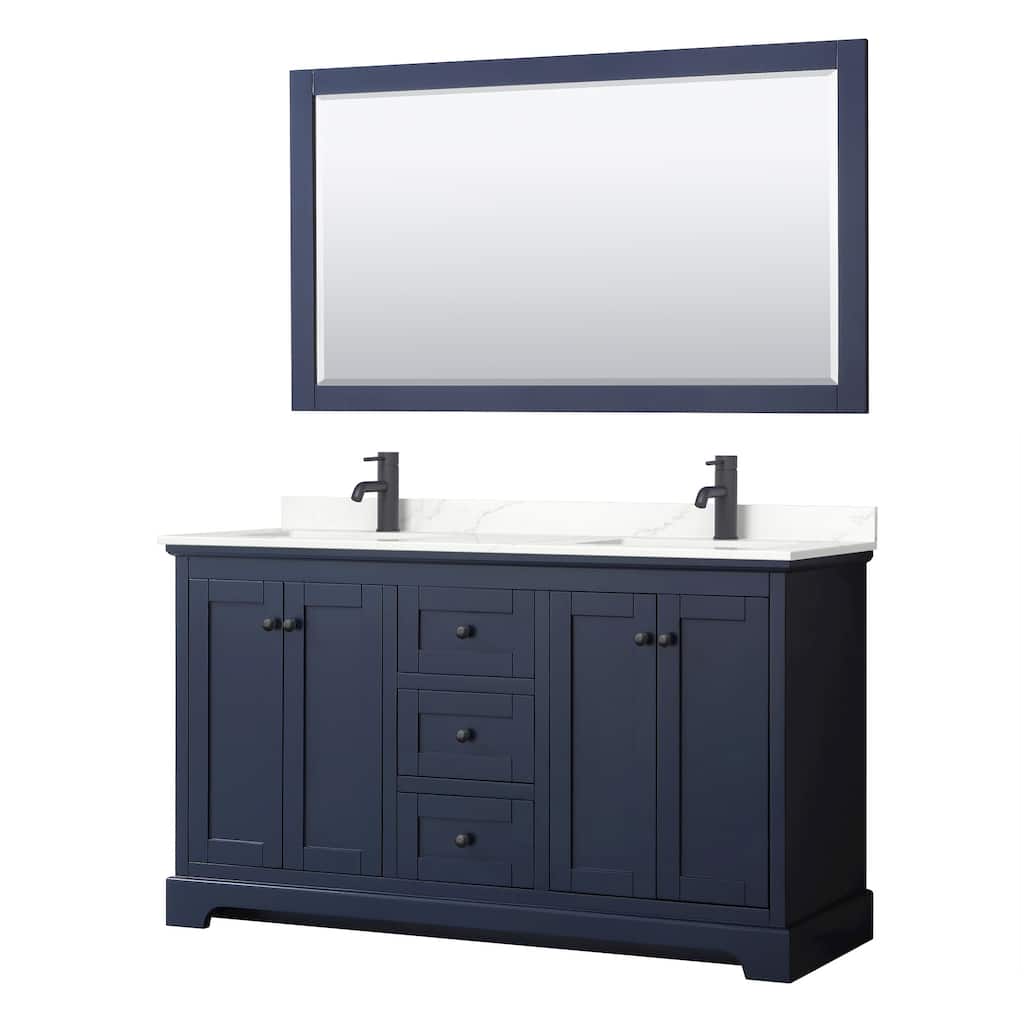 Wyndham Collection WCV232360D-QTZ-UNSM58 Avery 60" Free Standing