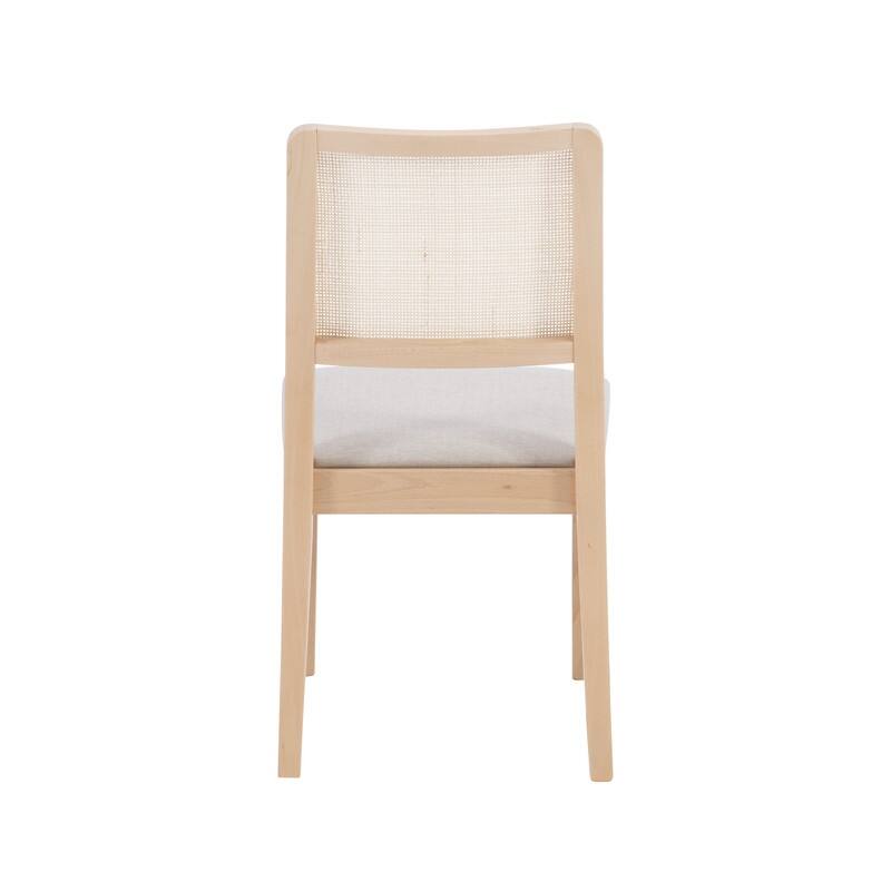 Linon Birkner Solid Wood Rattan Dining Chair