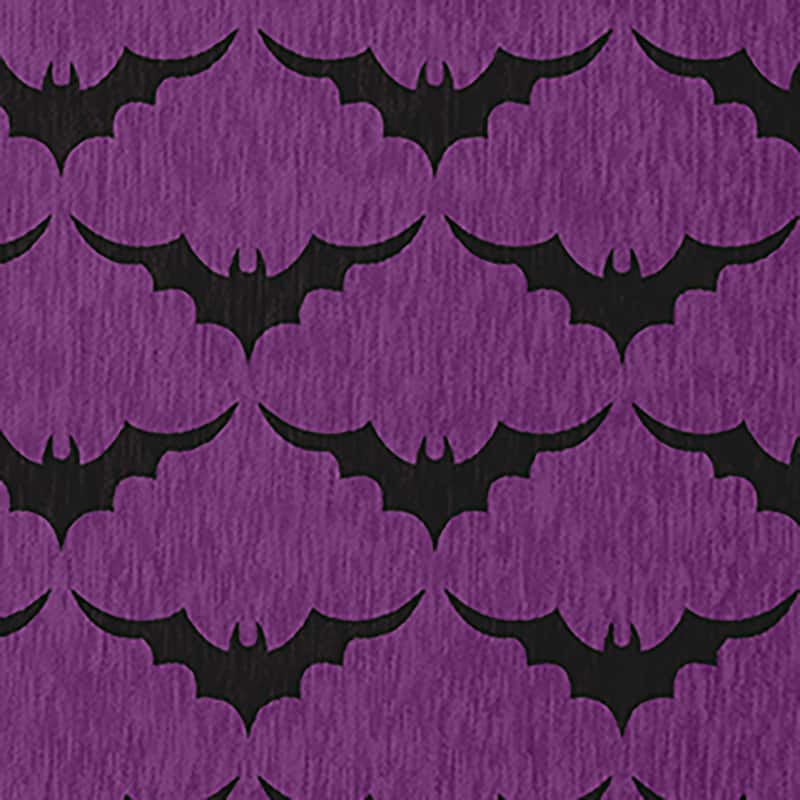 Bat Colony Halloween Chenille Rug, 18" x 30"