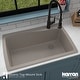 preview thumbnail 10 of 50, Karran Drop-In Quartz Single Bowl Kitchen Sink