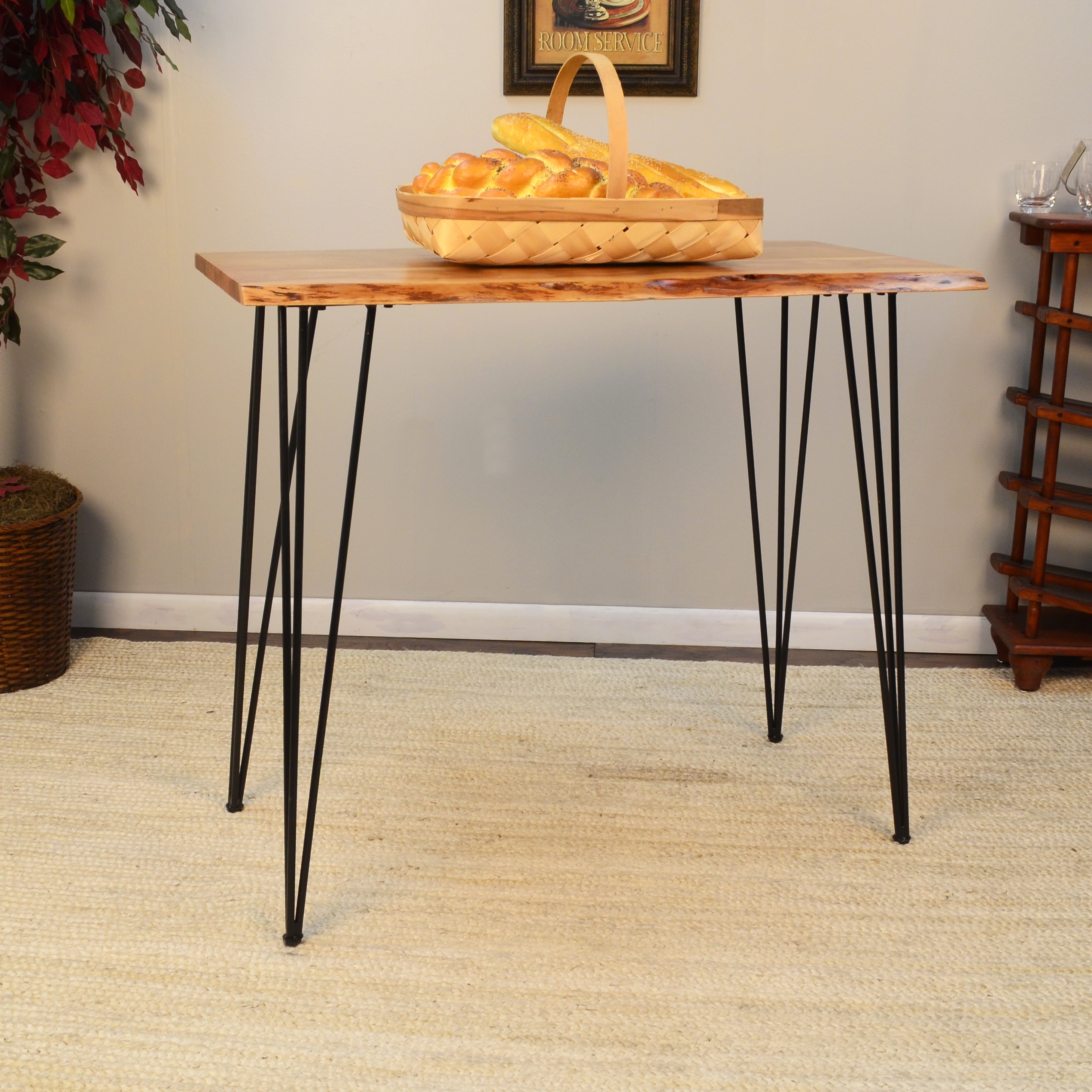Carolina Living Seti Live Edge Bar Table