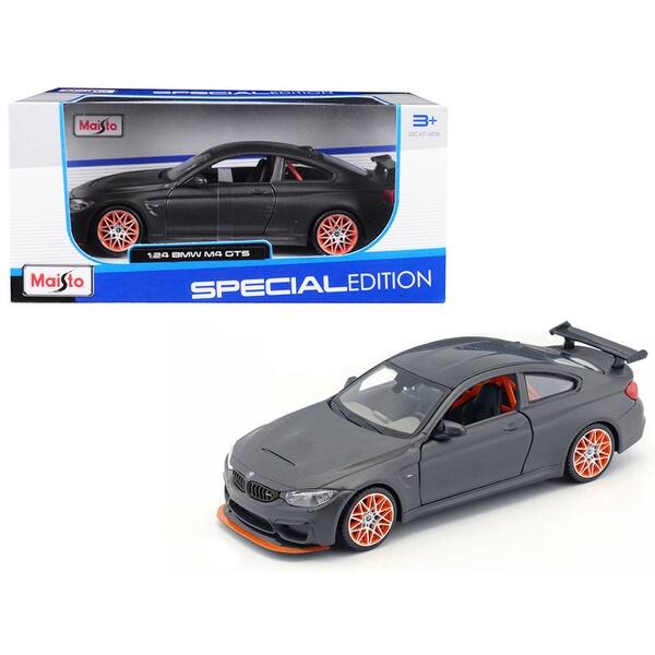 Shop Bmw M4 Gts Gray With Carbon Top And Orange Wheels 1 24 Diecast Model Car By Maisto Overstock 25486930