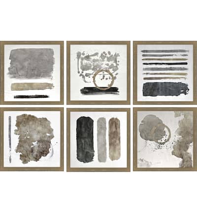 City Loft S/6 Framed Art Under Glass - Grey