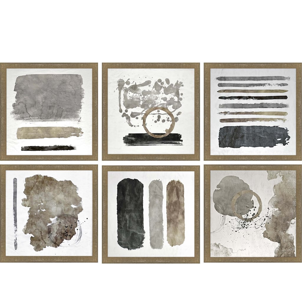 City Loft S/6 Framed Art Under Glass - Grey