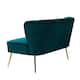 HULALA HOME Monica Modern Velvet Tufted Loveseat with Metal Legs