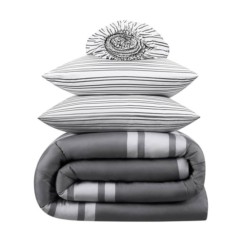 Serta Simply Clean Jax Plaid Antimicrobial Bedding Set with Sheets
