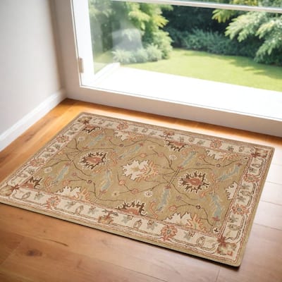 Bubip Power Loomed Floral Traditional Soft Area Rug By HomeRoots
