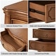 preview thumbnail 18 of 27, HULALA HOME Alois Traditional 3-Drawer End Table with Built-in Charging Station and Solid Wood Spindle Legs Set of 2