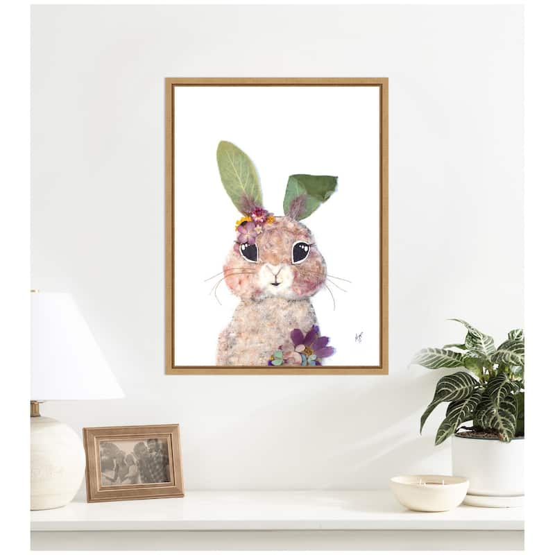 Kate and Laurel Bunny by Madeline Jeppesen Framed Canvas Wall Art Print
