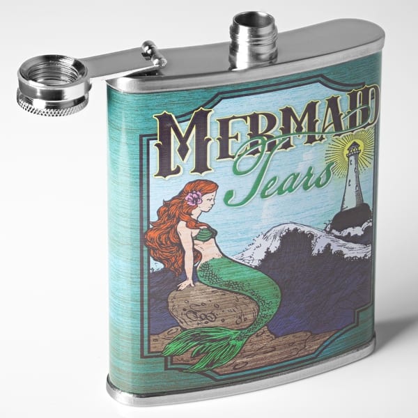 8oz Mermaid Tears Stainless Steel Flask 8oz Mermaid Tears Stainless Steel Flask