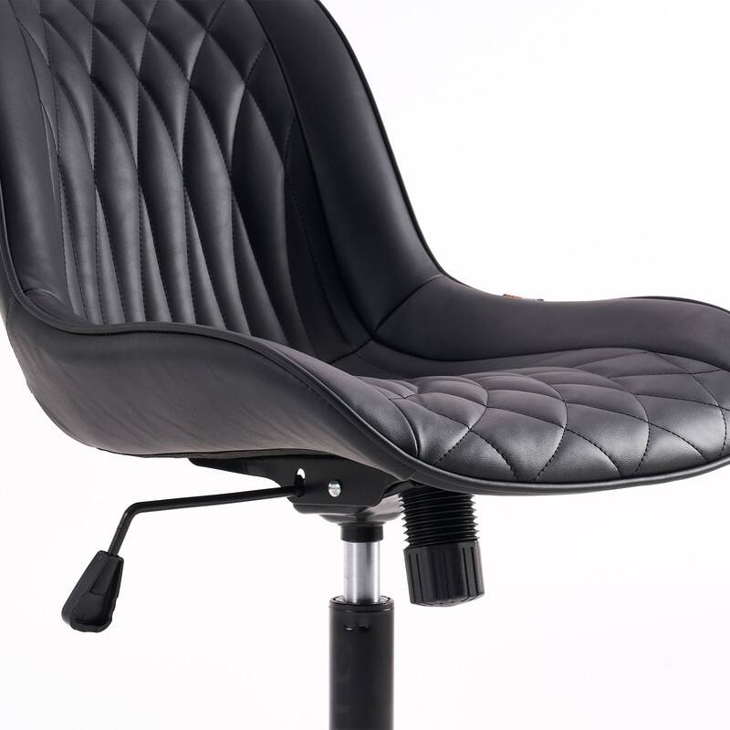 Modern Office Chair, Leather Swivel Office Chair for Home Office