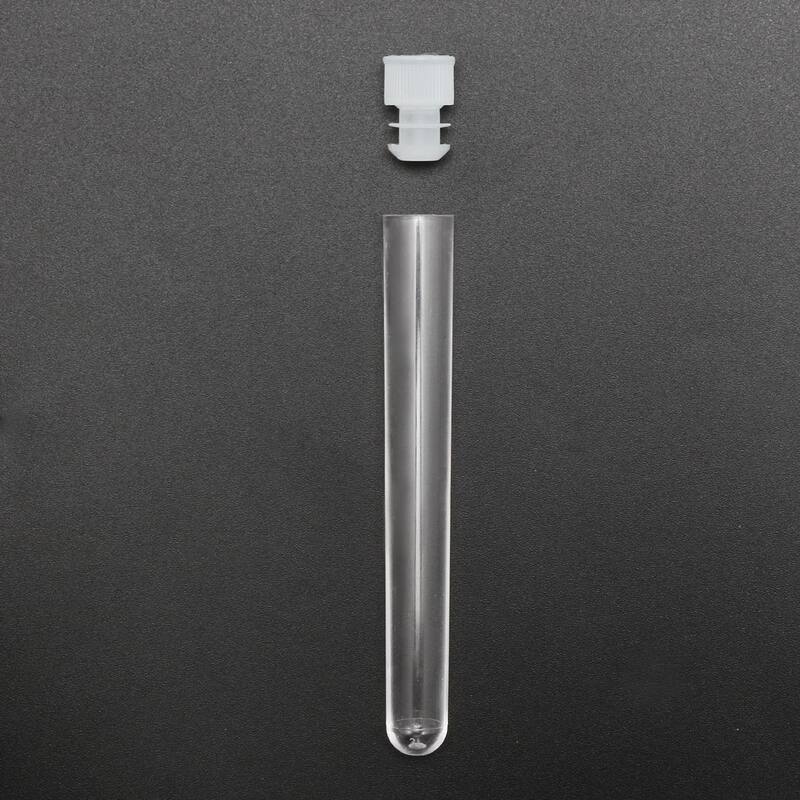 50 Pcs Centrifuge Test Tubes Round Bottom Polystyrene with White Cap 13 x 100mm