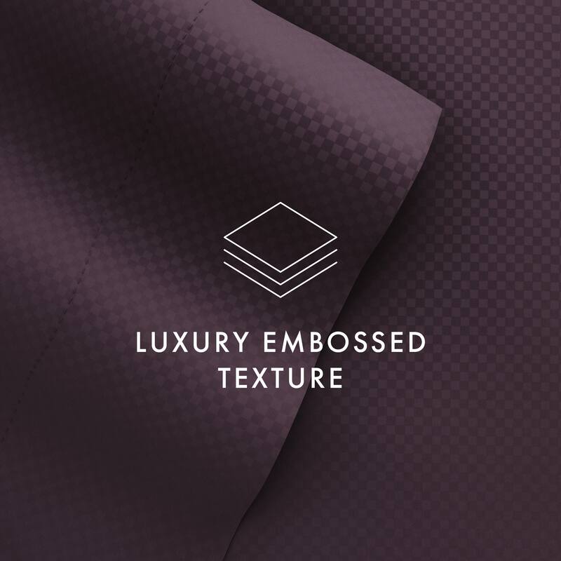 Becky Cameron Premium Checkered Pattern Microfiber 4-piece Deep Pocket Bed Sheet Set