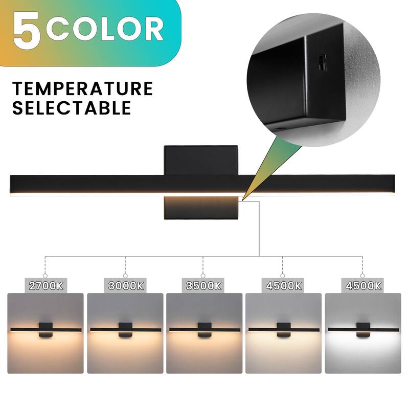 Modern Vanity Lights 3/4 Light Bathroom Dimmable Light Fixture Wall Sconce with Glass Shades