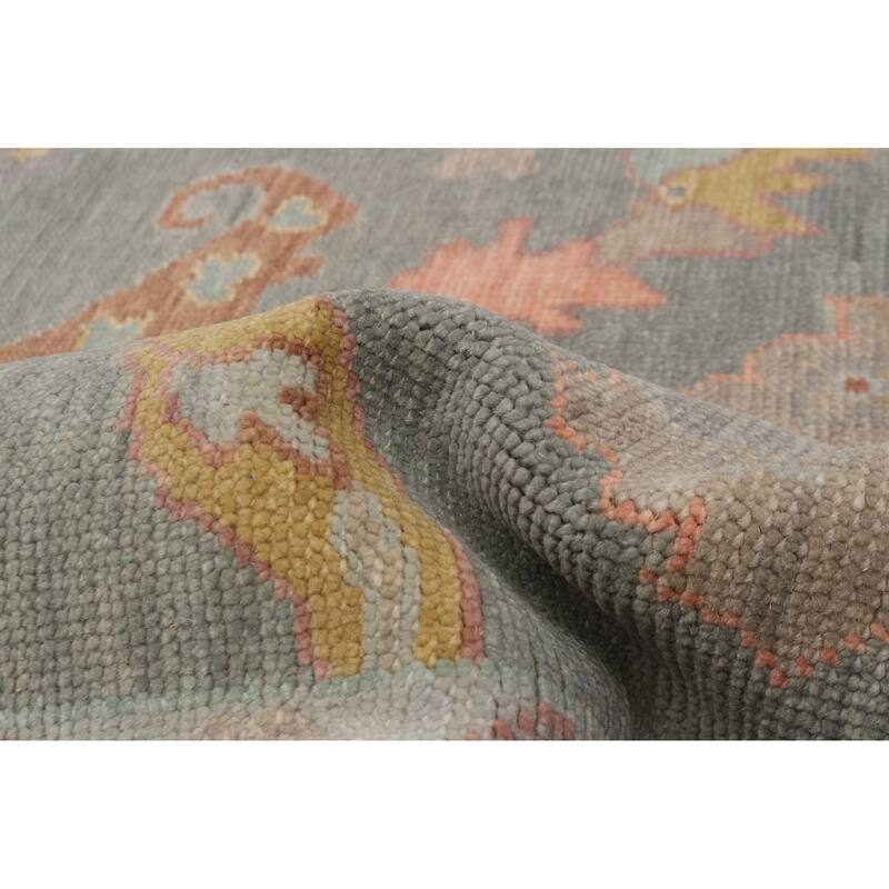 ECARPETGALLERY Hand-knotted Modern Oushak Teal Wool Rug - 7'10 x 9'10