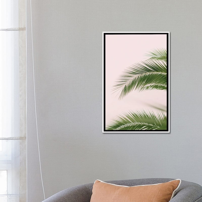iCanvas "Pink And Green Palm Tree" by Grace Digital Art Co Framed Canvas Print