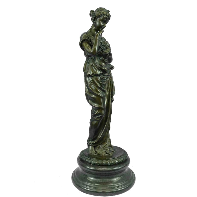 Signed Original Milo Maiden Gets In Touch With Nature Bird Bronze Sculpture Deco
