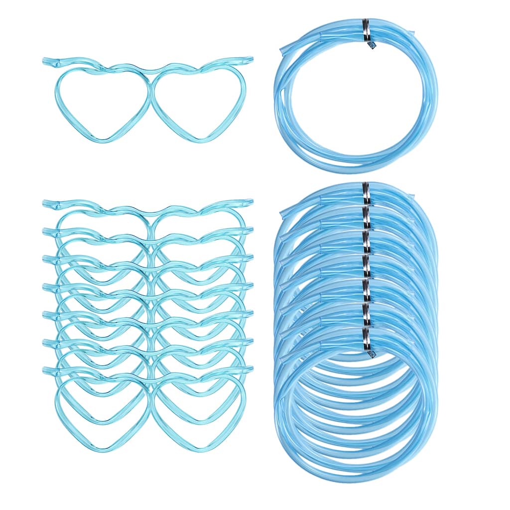 8 Pcs Straw Glasses, Plastic Novelty Drinking Eyeglasses Straws