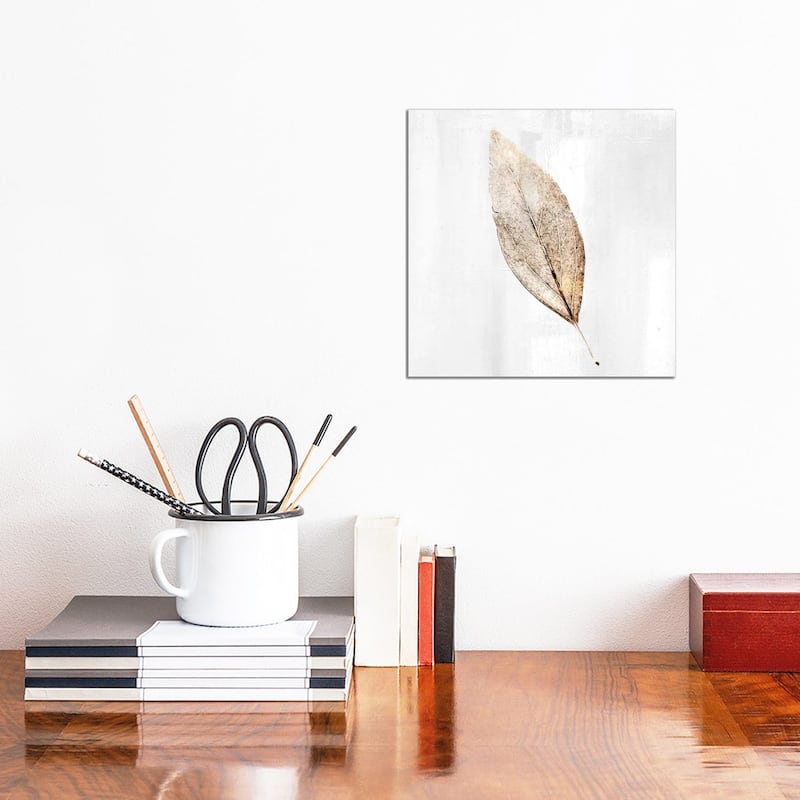 iCanvas "Golden Leaf I" by Kimberly Allen Canvas Print - 12x12x1.5
