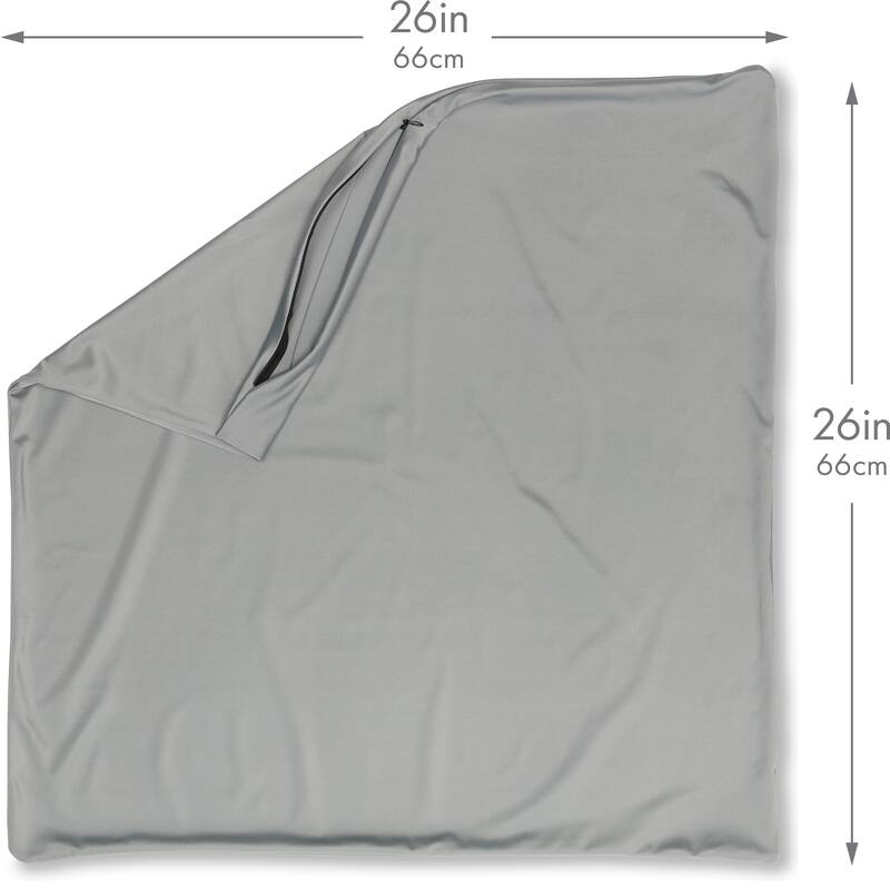 Throw Pillow Cozy Soft Microbead Light Grey 1 Pc On Sale Bed Bath