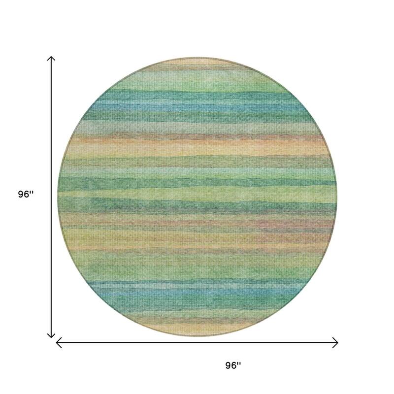 HomeRoots Striped Transitional Rectangle Outdoor Rug