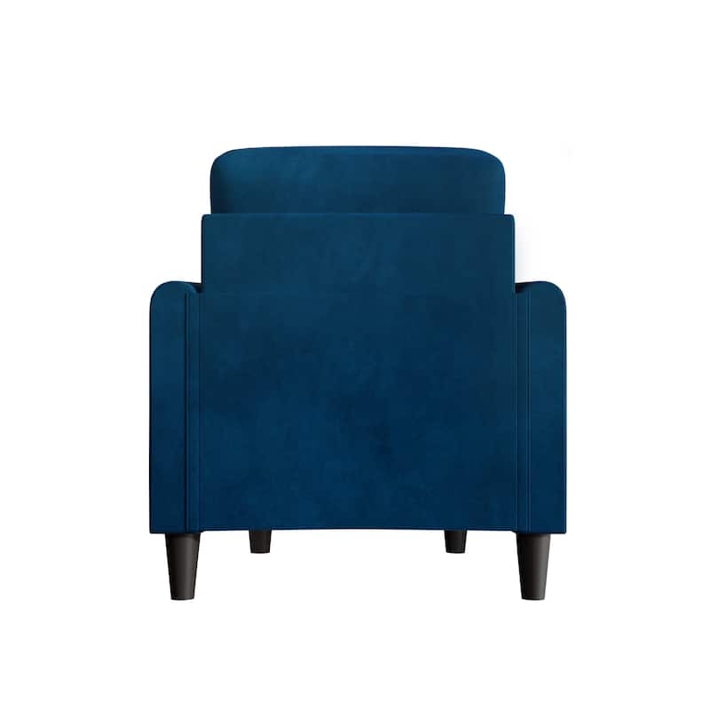 Clayfell Goliad Velvet Armchair with Pocket Spring, Soft Cushions, Clean Lines Design