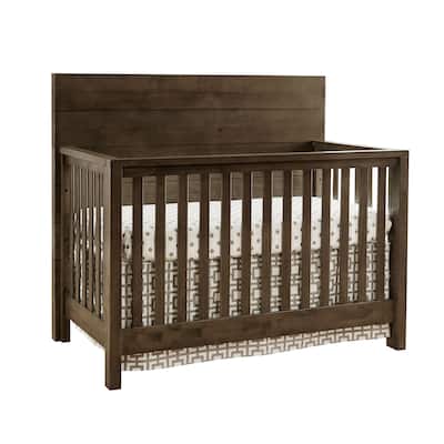 Dovetail 56" Wide Contemporary Convertible Crib, Graphite Gray