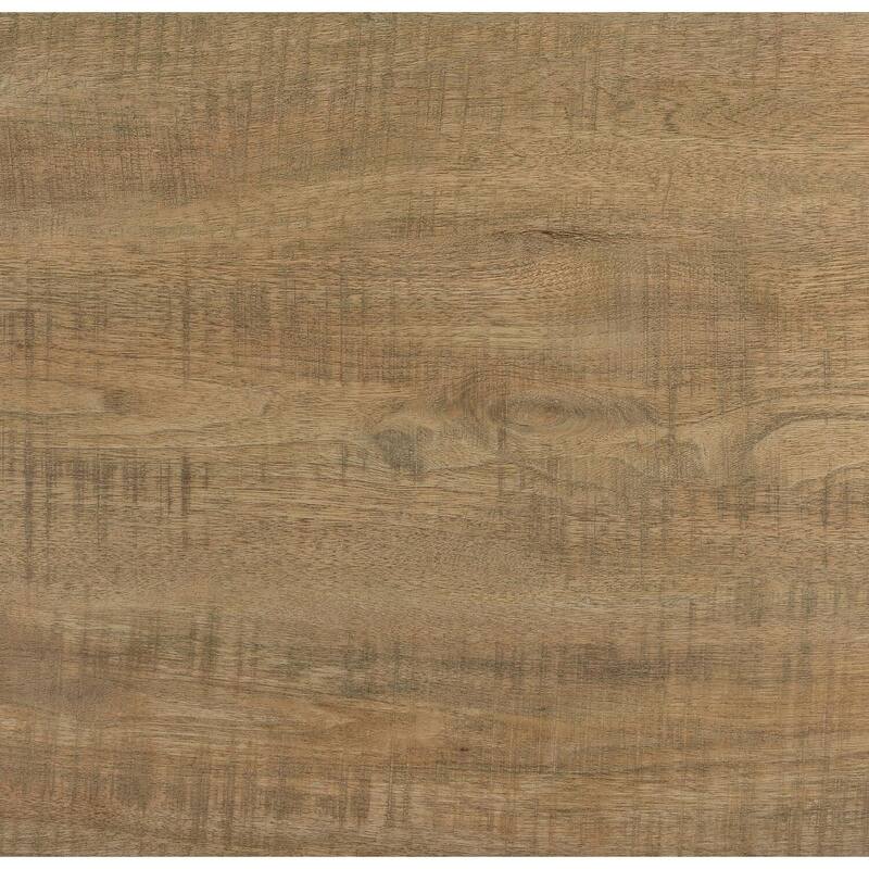 23.5 in. Mango Brown Square Wood End Table, Sturdy Build End Side Table for Living Rooms