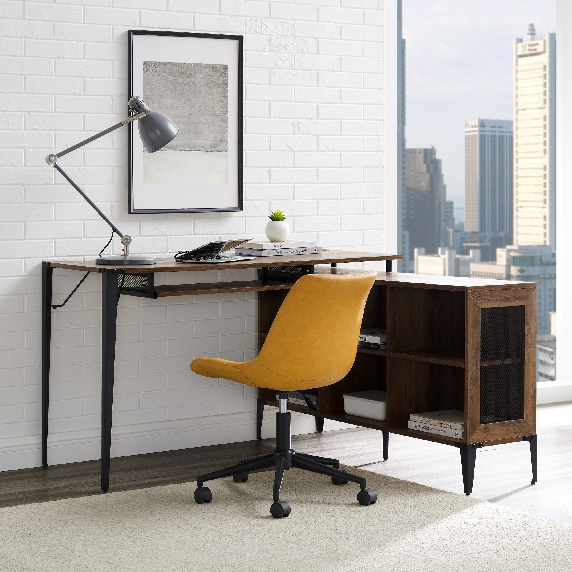 52 inch l shaped best sale desk