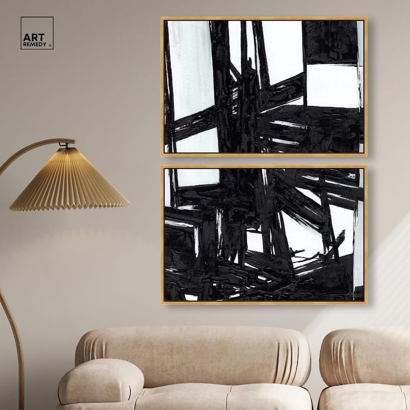 Monochrome Study Canvas Set of 2 by Art Remedy