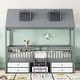 preview thumbnail 33 of 38, Merax House Bed with Roof and 4 drawers