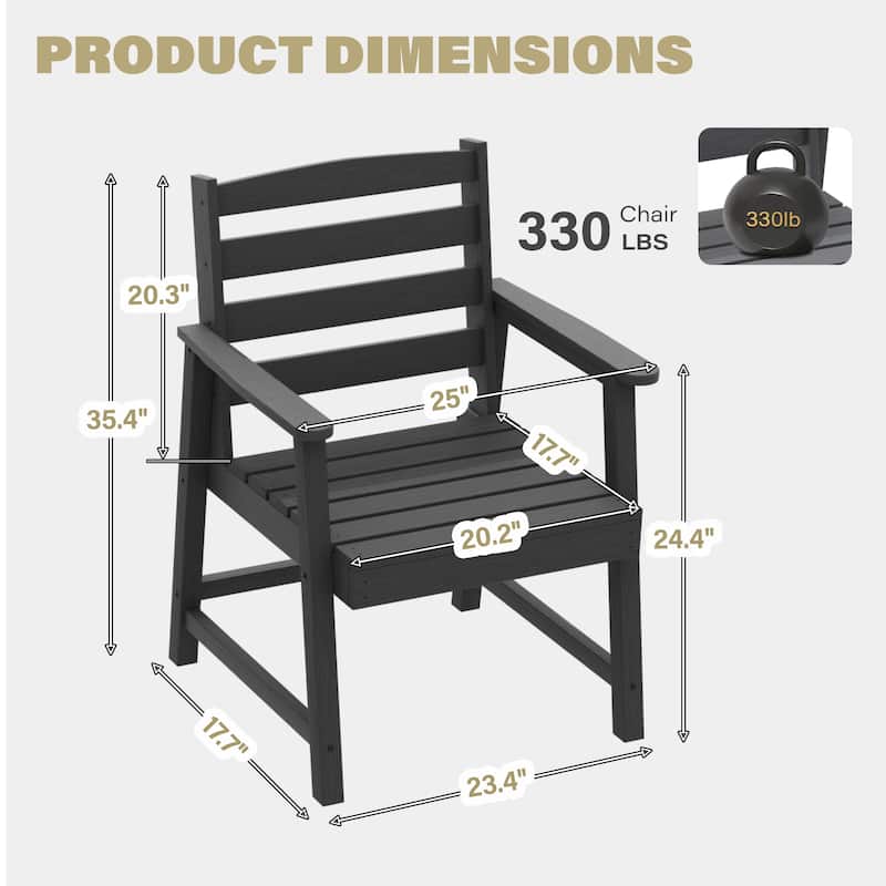 HDPE Outdoor All-weather chair, suitable for multiple scenarios