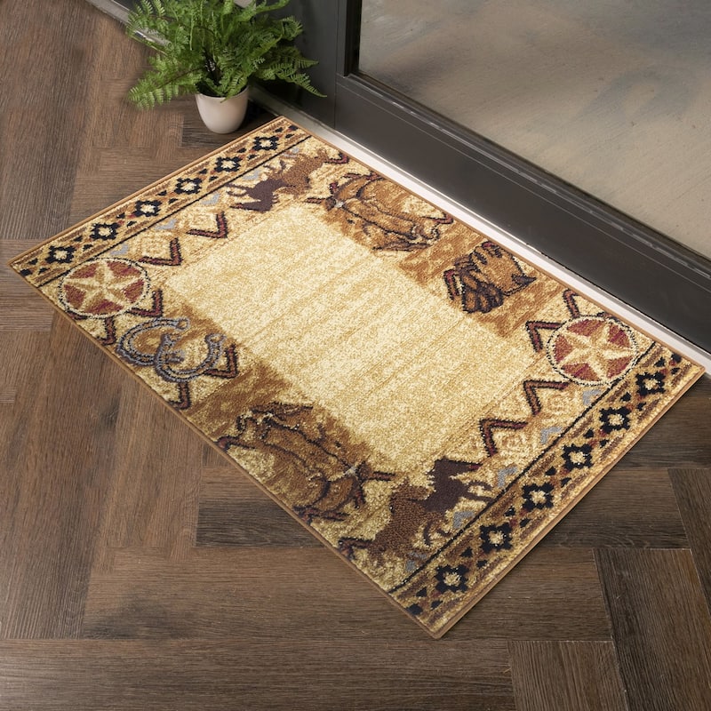 Tribes GC_YLS4011 Beige Southwest Area Rug
