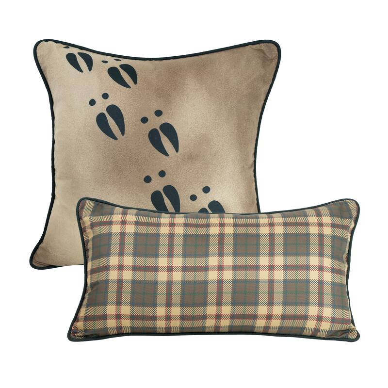 Your Lifestyle by Donna Sharp Woodland Patch Polyester Decor Pillow Set - Pillow Sets - Polyester - Brown - Set of 2