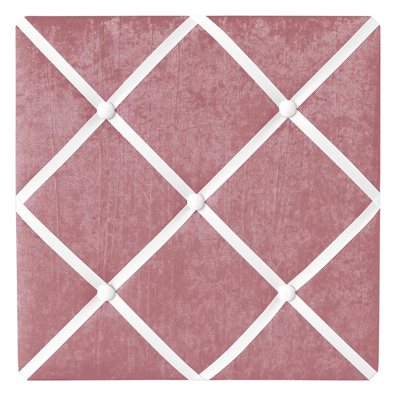 Pink 13in Fabric Memory Photo Bulletin Board - Blush Velvet Luxurious Elegant Princess Boho Shabby Chic for Lace Collection