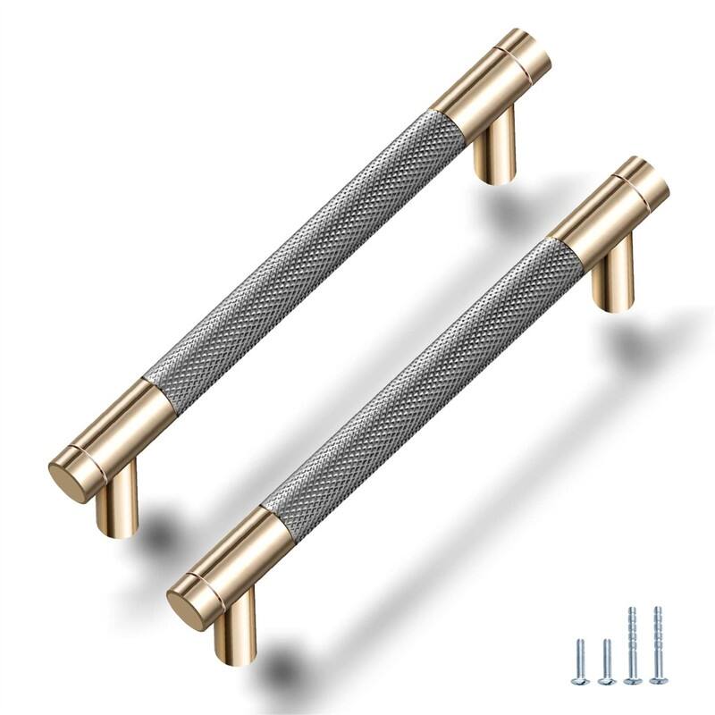 Drawer Pull 12 Pack 5" - Gold Grey