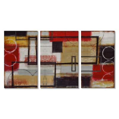 Ready2HangArt 'Energized' 3 Piece Wrapped Canvas Wall Art Set