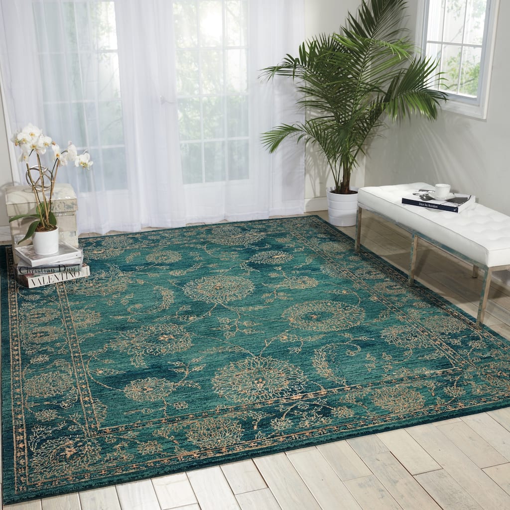 2020 Floral Botanical Traditional Persian Border Area Rug