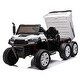 preview thumbnail 21 of 38, 24V 2-Seater UTV-XXL Ride On Truck with Dump Bed for kid,Ride On 4WD UTV with 6 Wheels,Tipping and Openable Rear Cargo Bed Black White