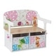 preview thumbnail 8 of 21, 3 in 1 Kids Convertible Activity Bench with 2 Removable Fabric Bins - 21" x 22" x 58"