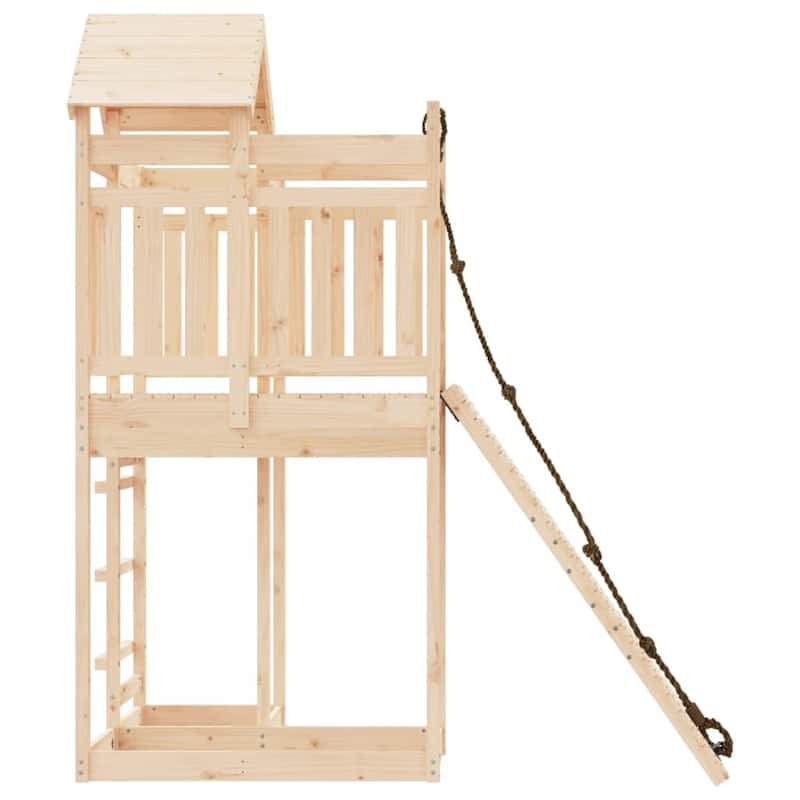 vidaXL Playhouse Outdoor Backyard Playground Set Playset with Climbing Wall