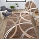 preview thumbnail 22 of 26, World Rug Gallery Contemporary Abstract Circles Design Area Rug