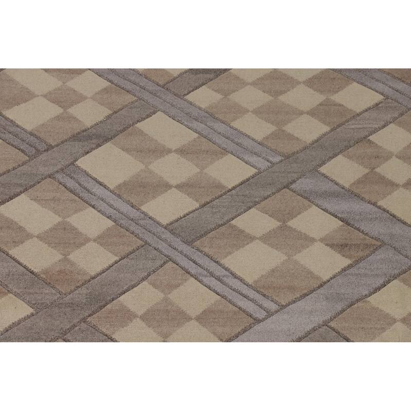 Trellis Gabbeh Oriental Area Rug Handmade Wool Carpet - 9'0" x 11'9"