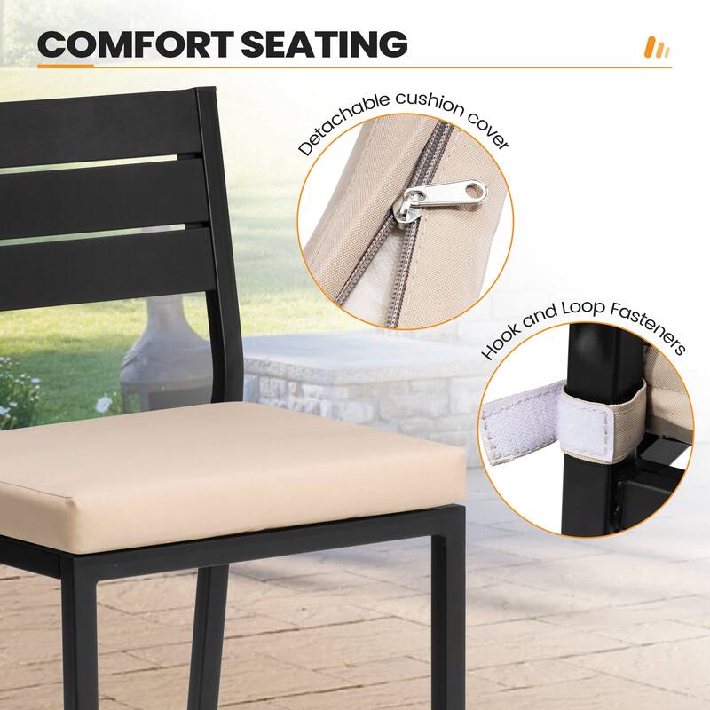2/4PCS Outdoor Barstools with Cushion