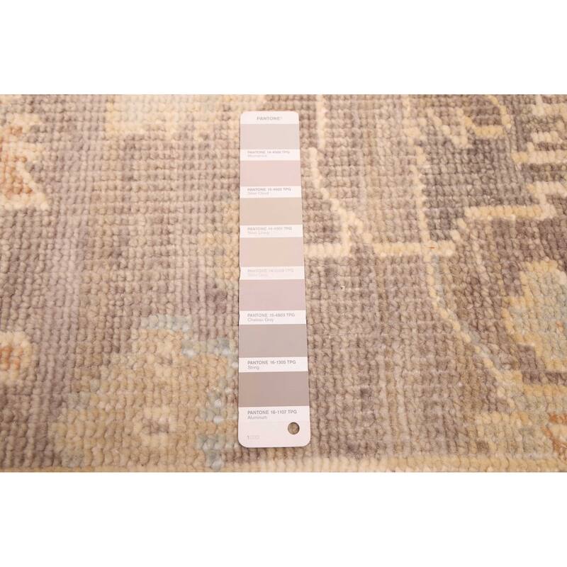 ECARPETGALLERY Hand-knotted Kavya Oushak Dark Grey Wool Rug - 8'11 x 11'11