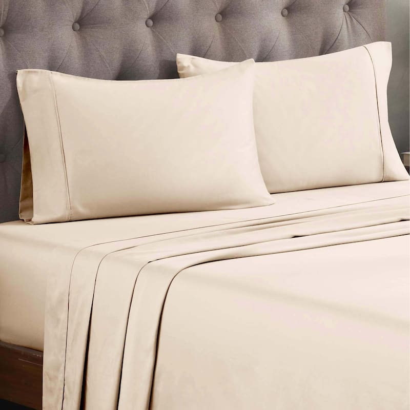 Superior Egyptian Cotton 300 Thread Count Solid Deep Pocket Sheet Set - Twin XL - Ivory