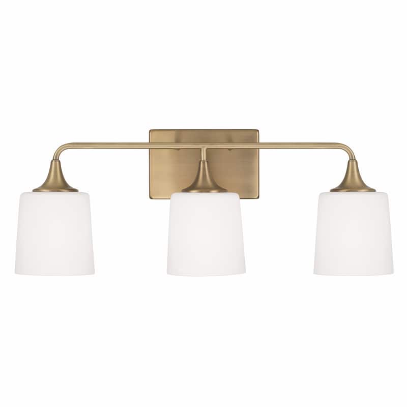 Presley 3-light Bath/ Vanity Fixture w/ Soft White Glass