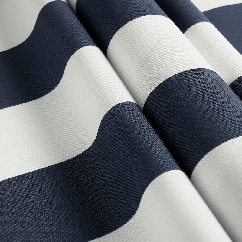 Exclusive Fabrics Villanova Striped Grommet Waterproof Light Filtering Outdoor and Indoor Curtains (1 Panel)