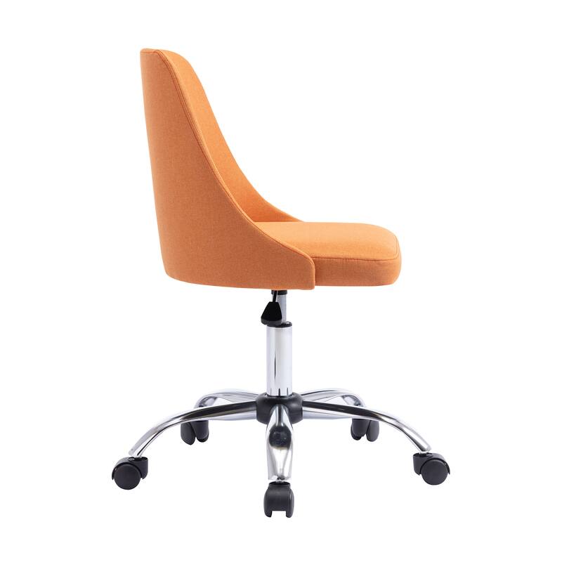 Porthos Home Roache Fabric Upholstered Office Chair with Chrome Base