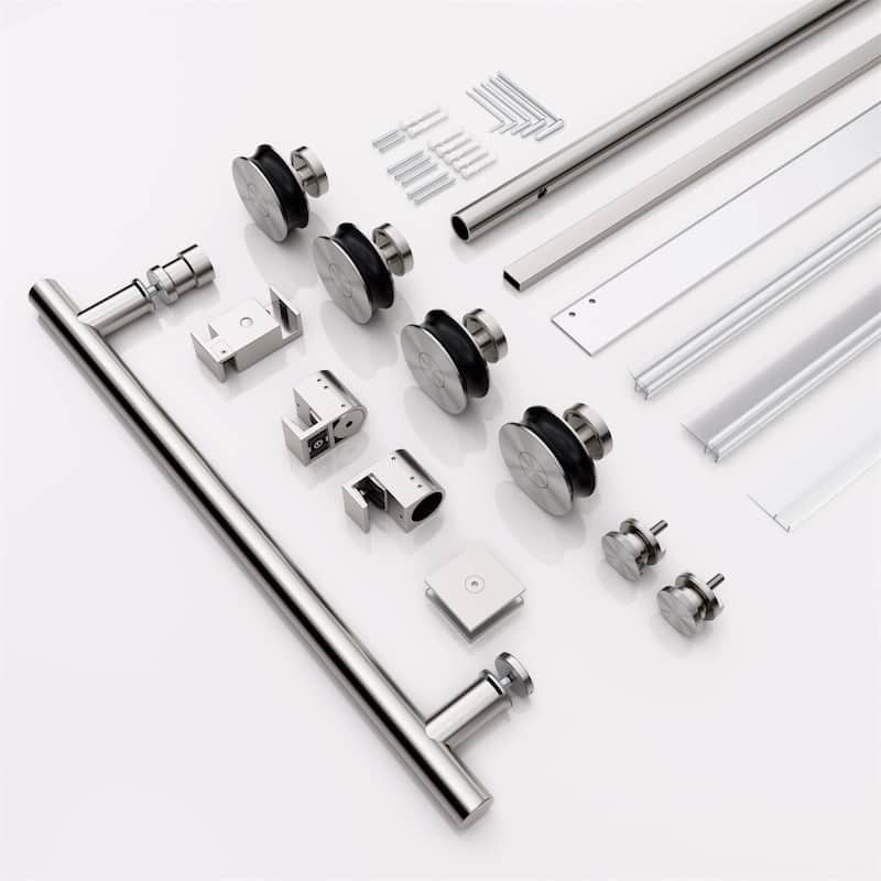 56"-60"W x 72"H Frameless Single Sliding Shower Door
